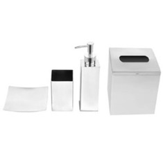 Stainless Steel Free Standing Bathroom Accessory Set